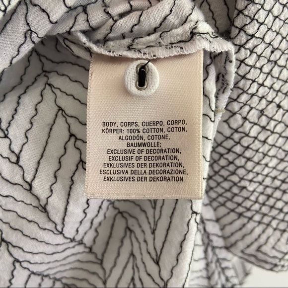 Anthropologie Vanessa Virginia Asha Embroidered Button Tunic Top Size 6 - Picture 8 of 9